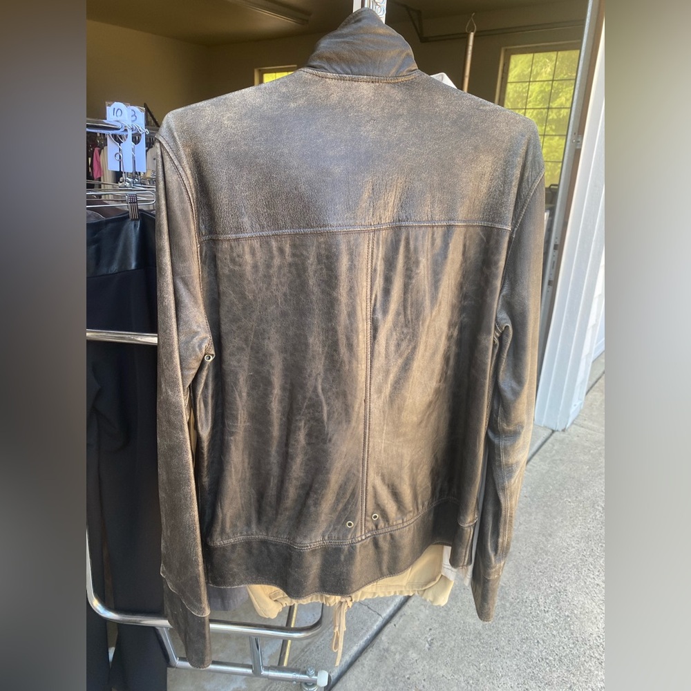 Mike & Chris Black Leather Men's Jacket - Picture 3 of 12
